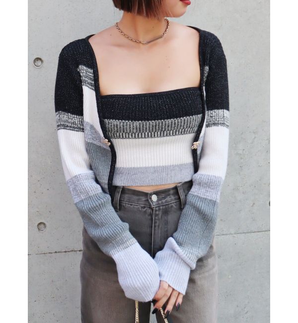 EVRIS「ラメアンサンブルニットトップス」|ニット・セーター|