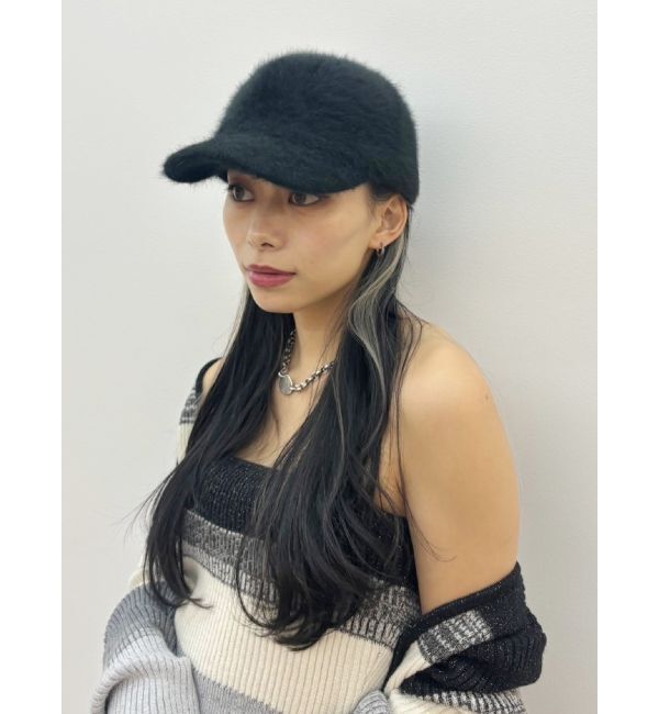 EVRIS「フェイクファーキャップ」|キャップ・キャスケット|ブラック