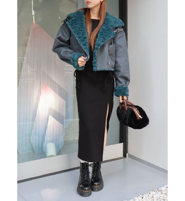 EVRIS「ドロストギャザーロングワンピース」|ワンピース|