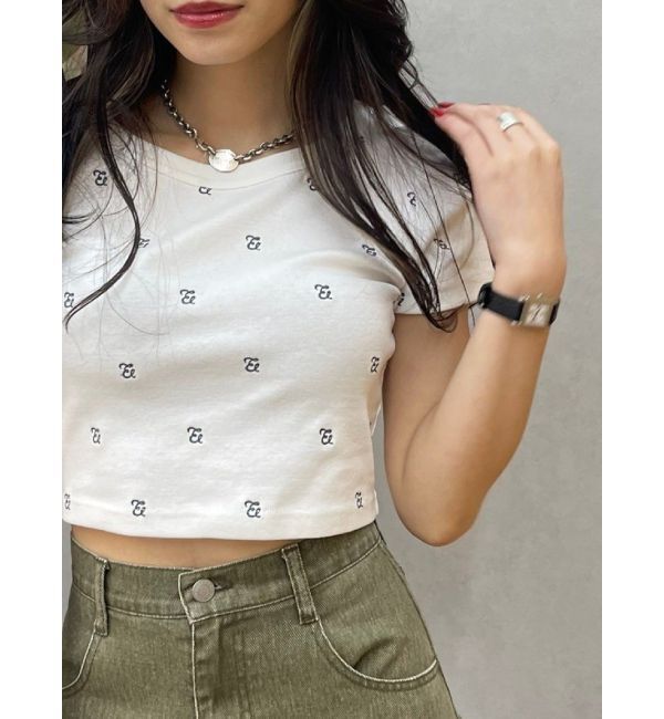 EVRIS「エンブロイダリーショートTシャツ」|Tシャツ・カットソー|