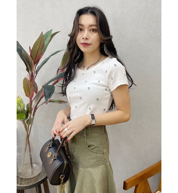 EVRIS「エンブロイダリーショートTシャツ」|Tシャツ・カットソー|