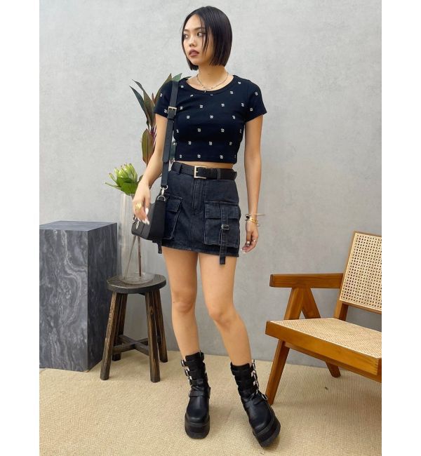 EVRIS「エンブロイダリーショートTシャツ」|Tシャツ・カットソー|