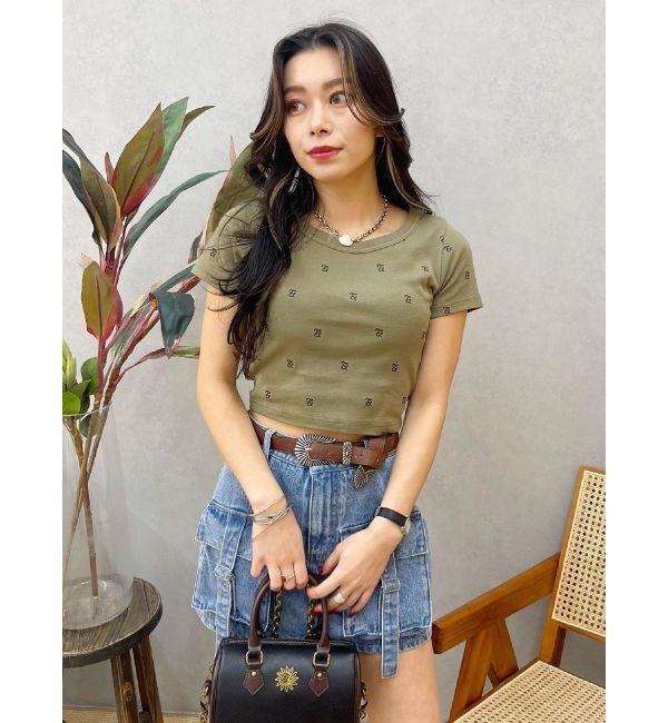 EVRIS「エンブロイダリーショートTシャツ」|Tシャツ・カットソー|