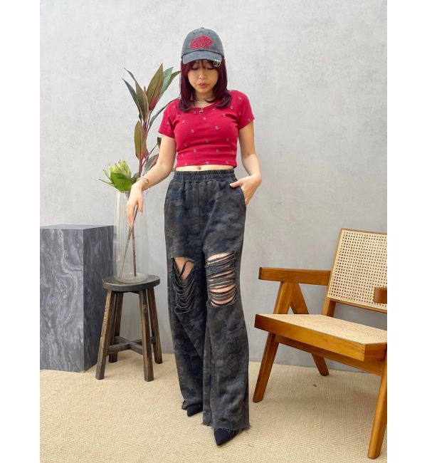 EVRIS「エンブロイダリーショートTシャツ」|Tシャツ・カットソー|