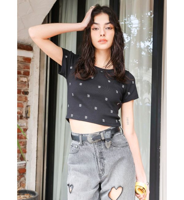 EVRIS「エンブロイダリーショートTシャツ」|Tシャツ・カットソー|