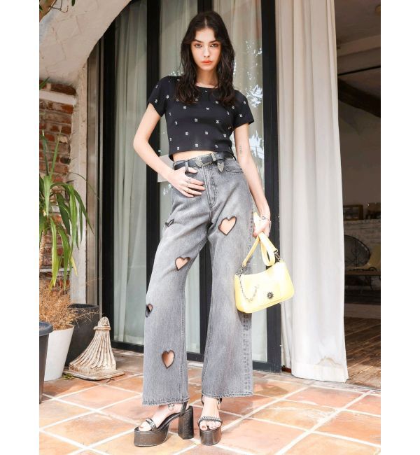 EVRIS「エンブロイダリーショートTシャツ」|Tシャツ・カットソー|