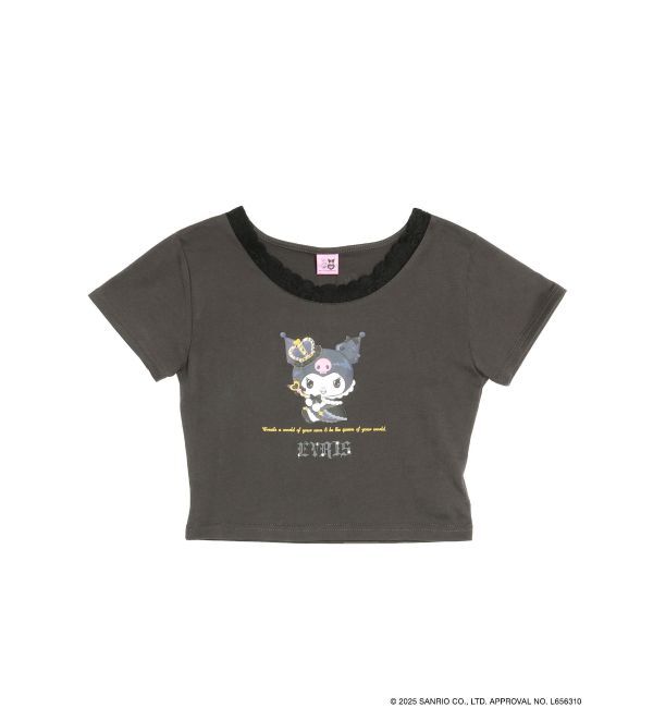 EVRIS「【メロクロコラボ】レースドッキングクロミTシャツ」|Tシャツ・カットソー|