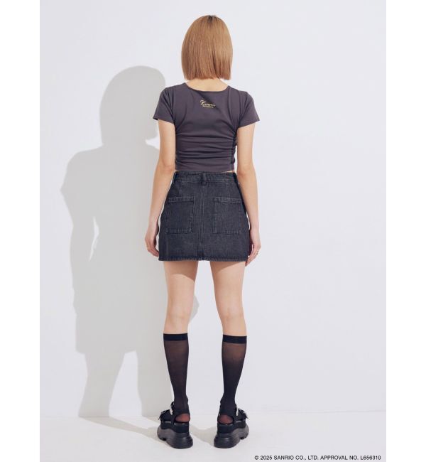 EVRIS「【メロクロコラボ】レースドッキングクロミTシャツ」|Tシャツ・カットソー|