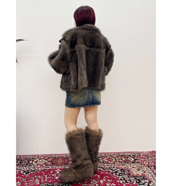 SNSでバズり中】リバーシブルフェイクファーブルゾン（EVRIS）｜ルミネ