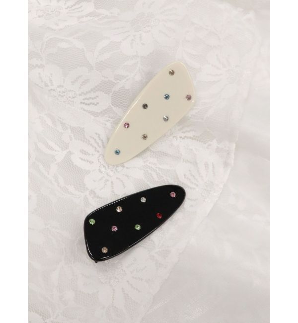 jouetie「カラーラインストーンクリップ」|その他|アイボリー