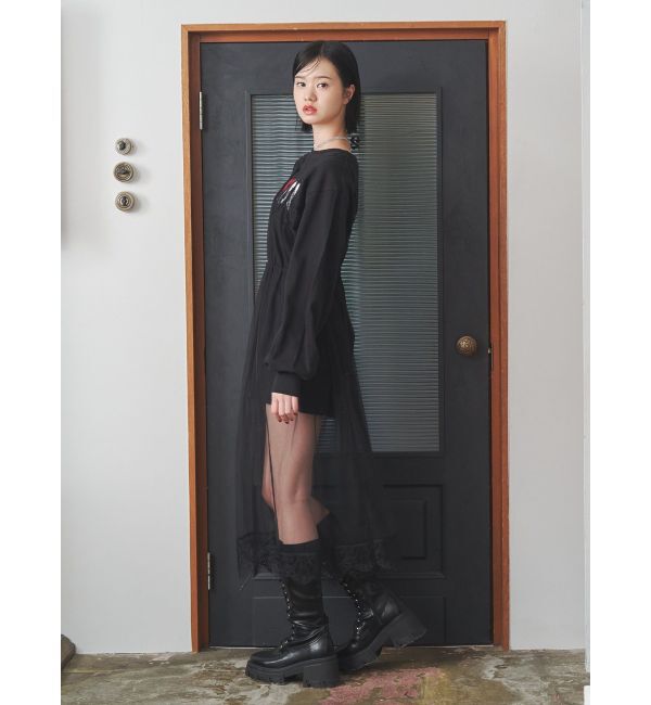 jouetie「チュールレイヤードロングワンピース」|ワンピース|