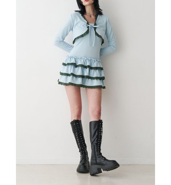 jouetie「ボレロセットフリルベアワンピース」|ワンピース|