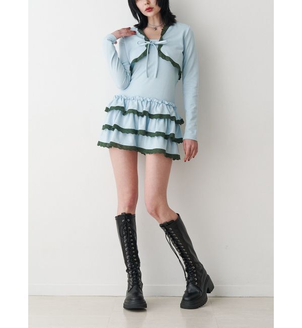 jouetie「ボレロセットフリルベアワンピース」|ワンピース|