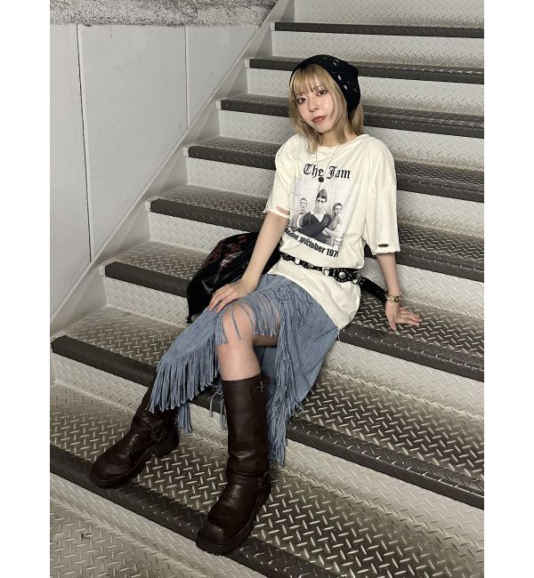 jouetie「フリンジスリットストレートスカート」|スカート|