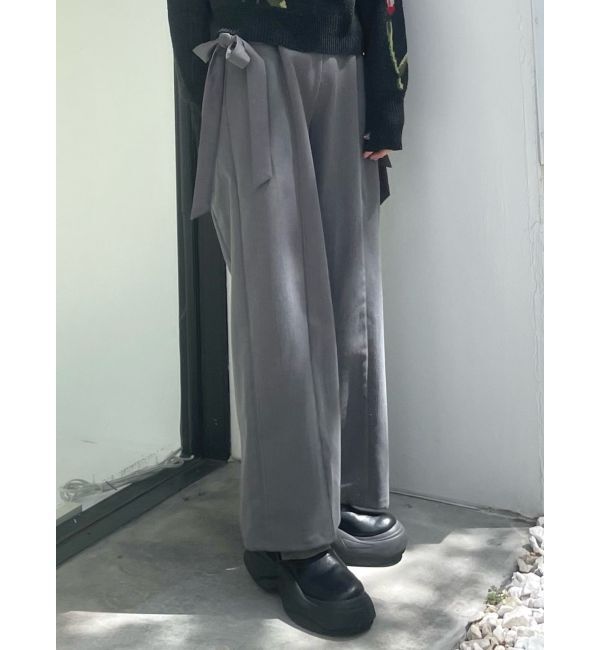 merry jenny「ダブルウエストリボンパンツ」|その他|グレー