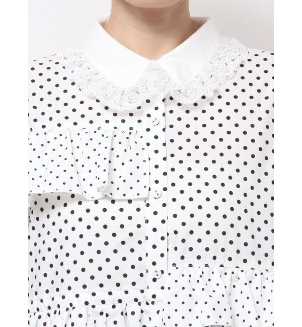 フリルドットデコレーションワンピース（merry jenny）｜ルミネの