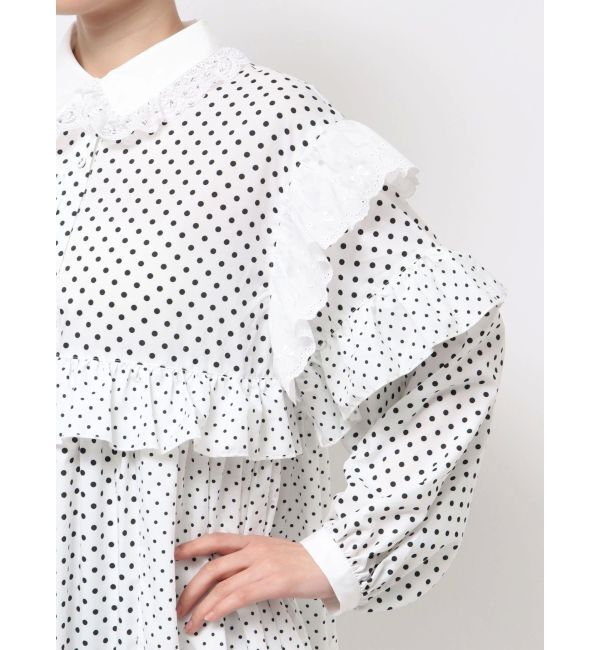フリルドットデコレーションワンピース（merry jenny）｜ルミネの