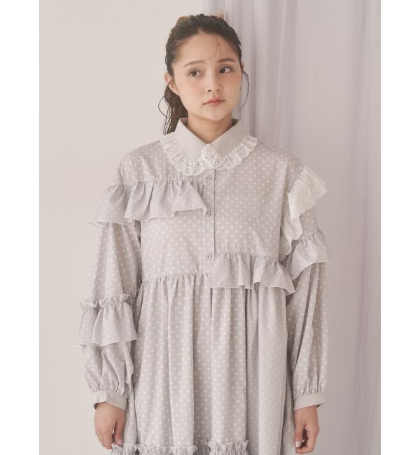 フリルドットデコレーションワンピース（merry jenny）｜ルミネの