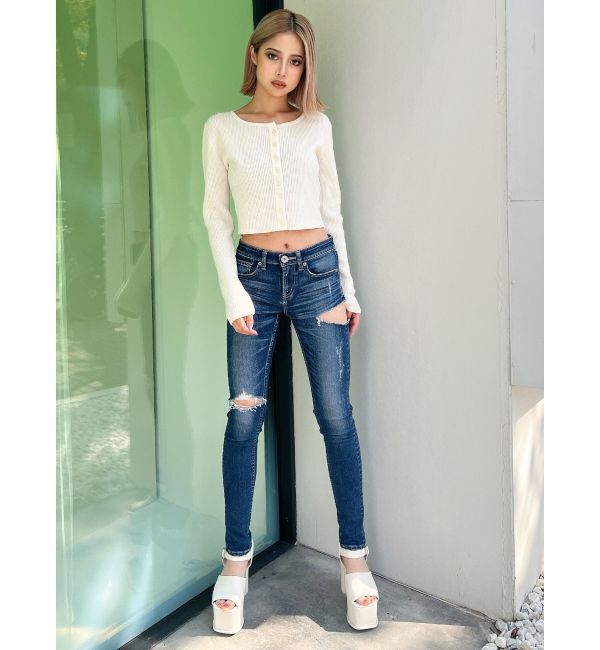 GYDA「ラメモールニットカーディガン」|カーディガン|