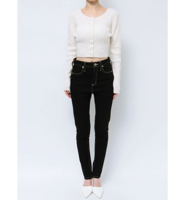 GYDA「ラメモールニットカーディガン」|カーディガン|