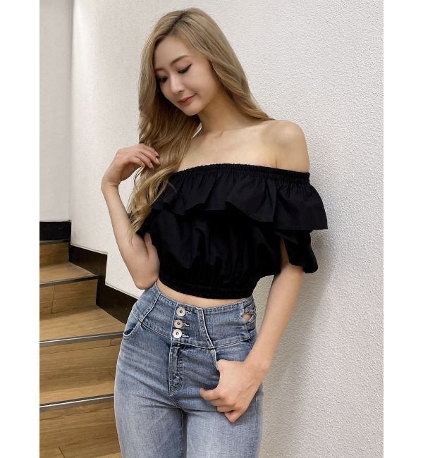GYDA「フリルオフショルブラウス」|シャツ・ブラウス|
