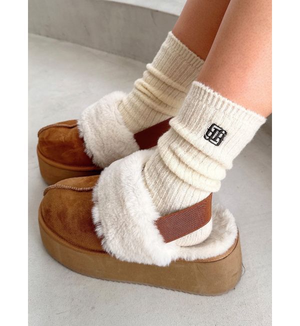 GYDA「ムートンライクプラットフォームスリッポン」|その他|