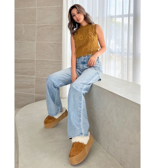 GYDA「ムートンライクプラットフォームスリッポン」|その他|