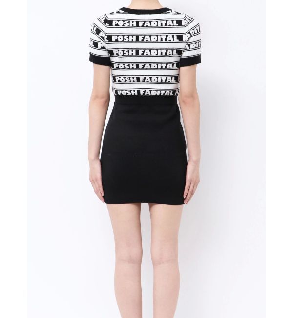 GYDA「POSH FADITAL borderニットワンピース」|ワンピース|