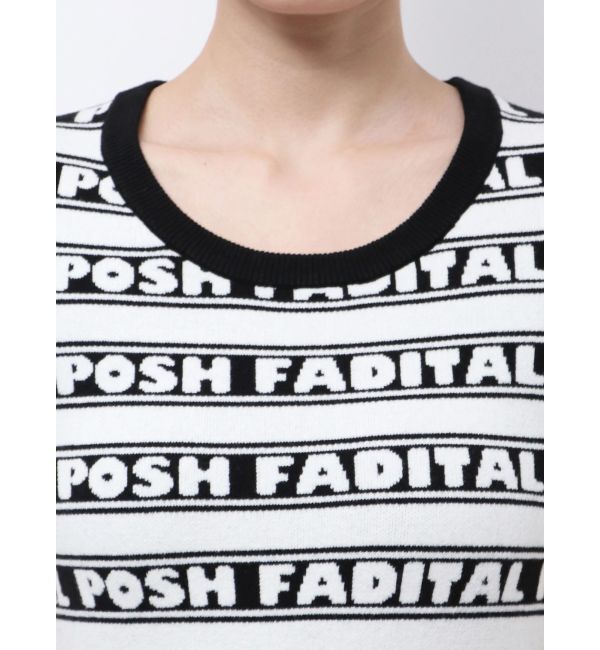 GYDA「POSH FADITAL borderニットワンピース」|ワンピース|