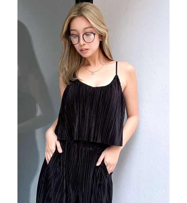 GYDA「サテンプリーツキャミビスチェ【SETUP着用可】」|キャミソール|