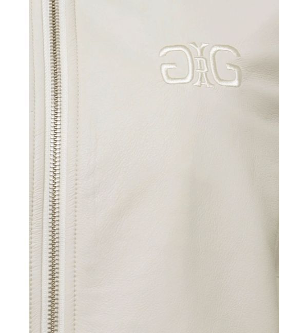 GYDA「フーディーフェイクレザーコート」|ブルゾン・スタジャン|