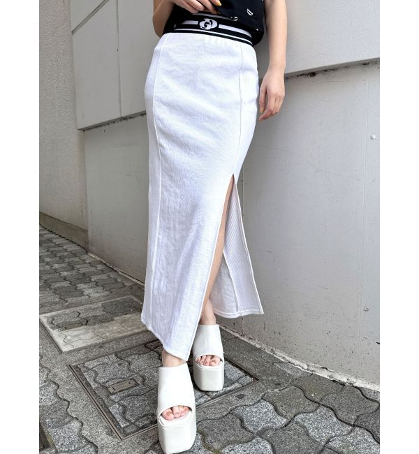 GYDA「GD JQ DEEPスリットLONGスカートライクショートパンツ」|スカート|オフホワイト