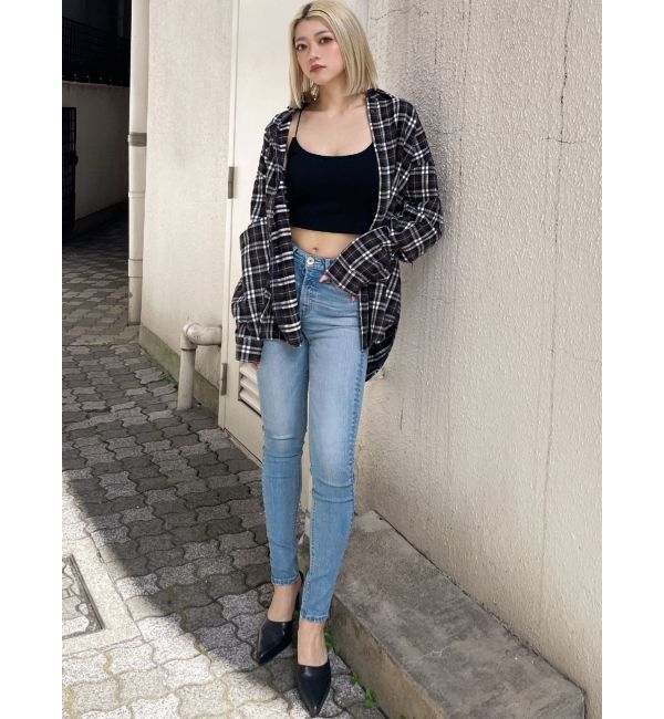 GYDA「ミドルウエストSHAPELYスキニーデニムパンツ」|デニム|