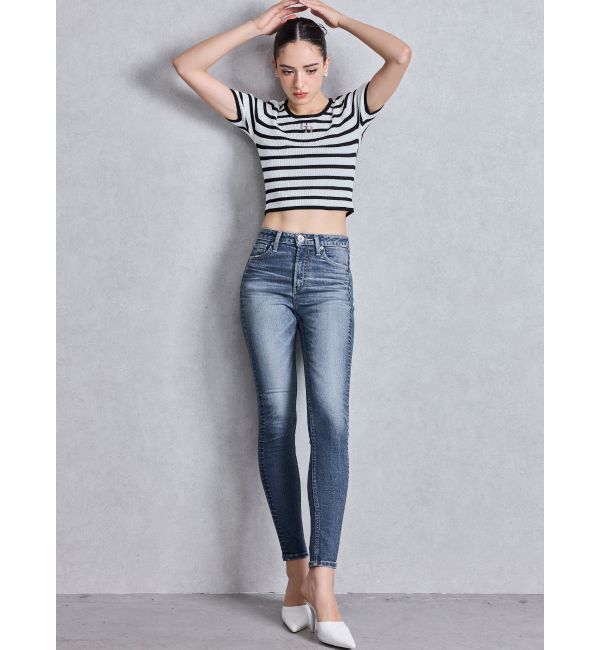 GYDA「ミドルウエストSHAPELYスキニーデニムパンツ」|デニム|