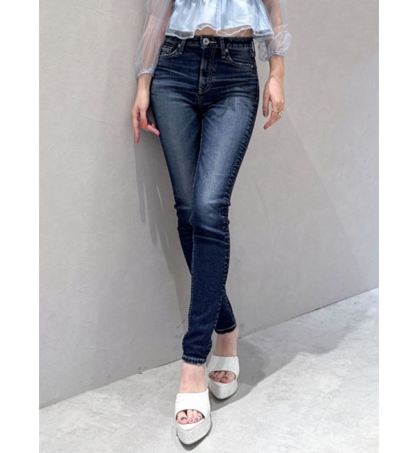 GYDA「ミドルウエストSHAPELYスキニーデニムパンツ」|デニム|インディゴ