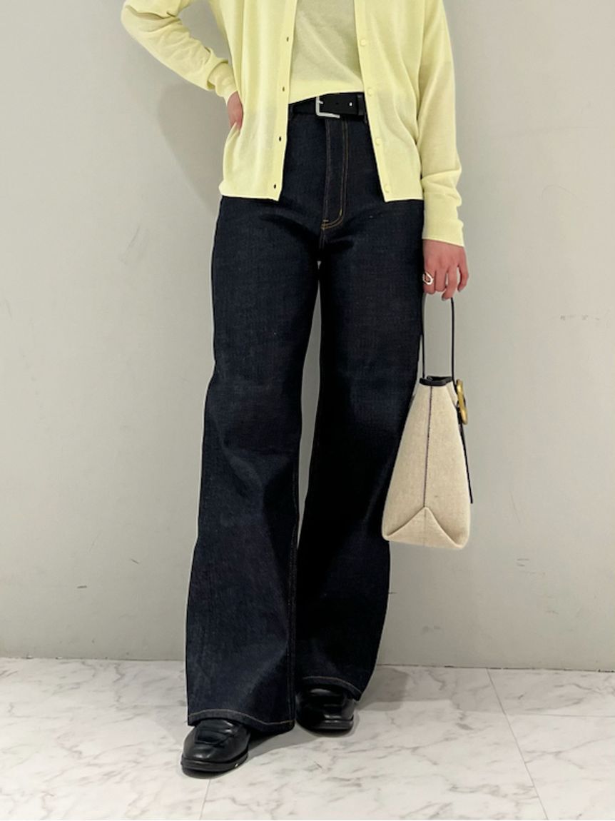 Mila Owen「セルビッチワイドストレートデニムパンツ【ウォッシャブル】」|デニム|