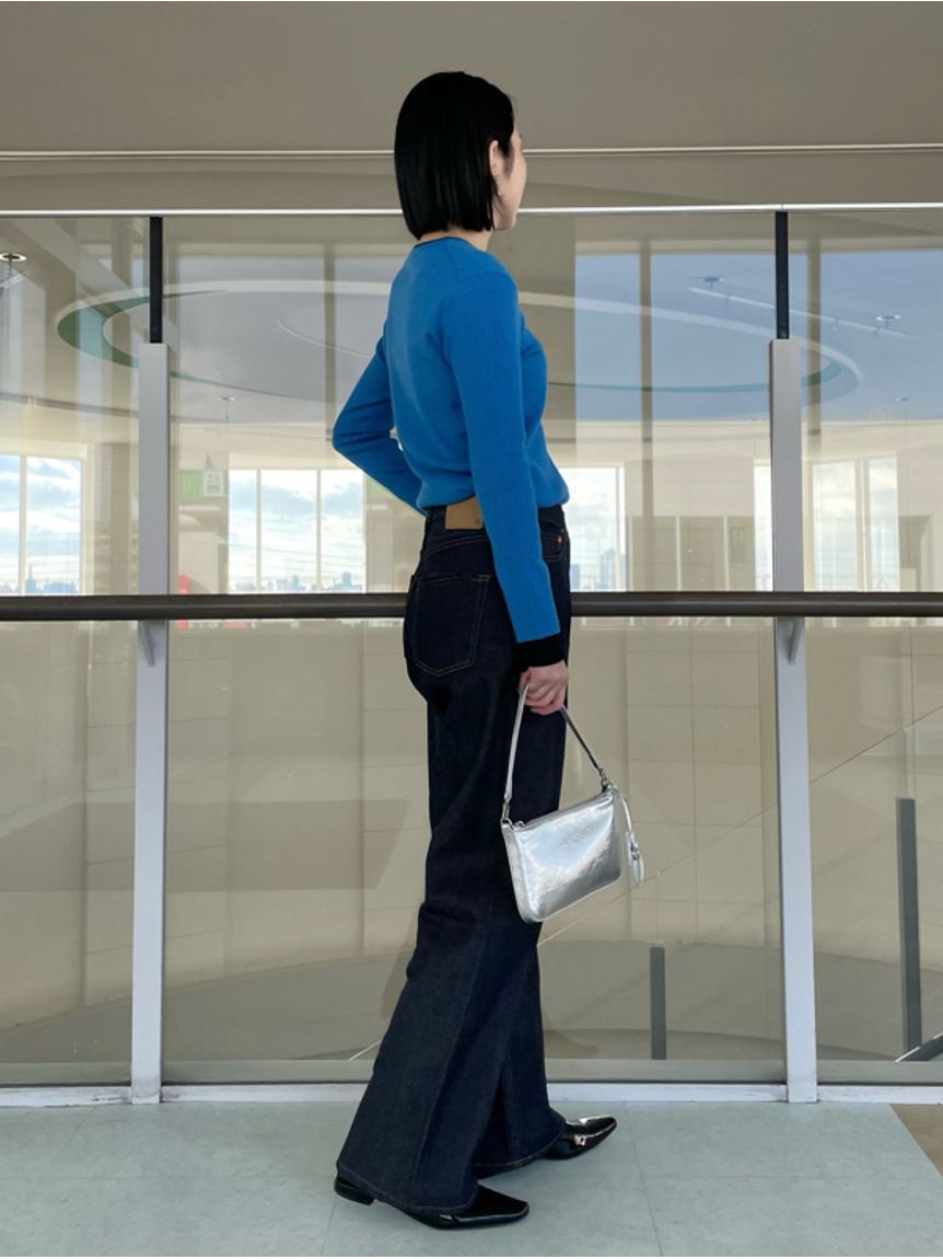 Mila Owen「セルビッチワイドストレートデニムパンツ【ウォッシャブル】」|デニム|