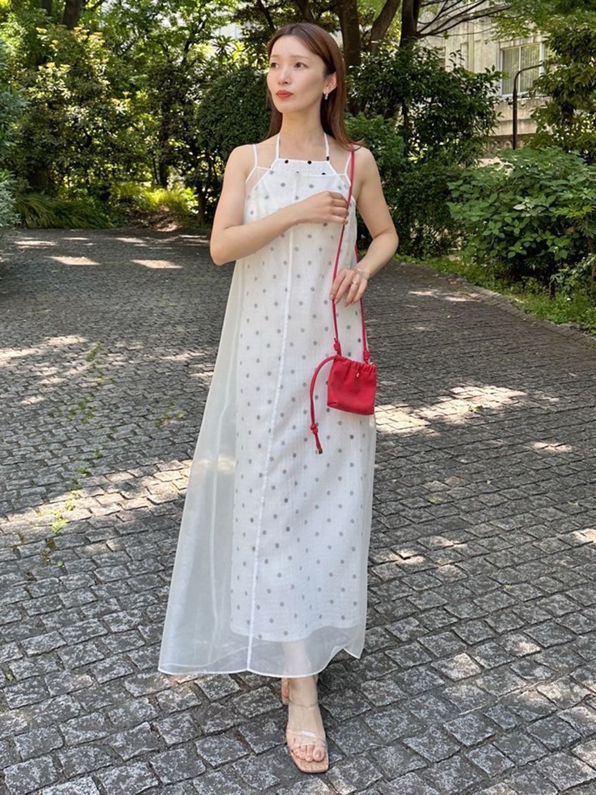 SNIDEL「レイヤードプリントキャミワンピース」|ワンピース|