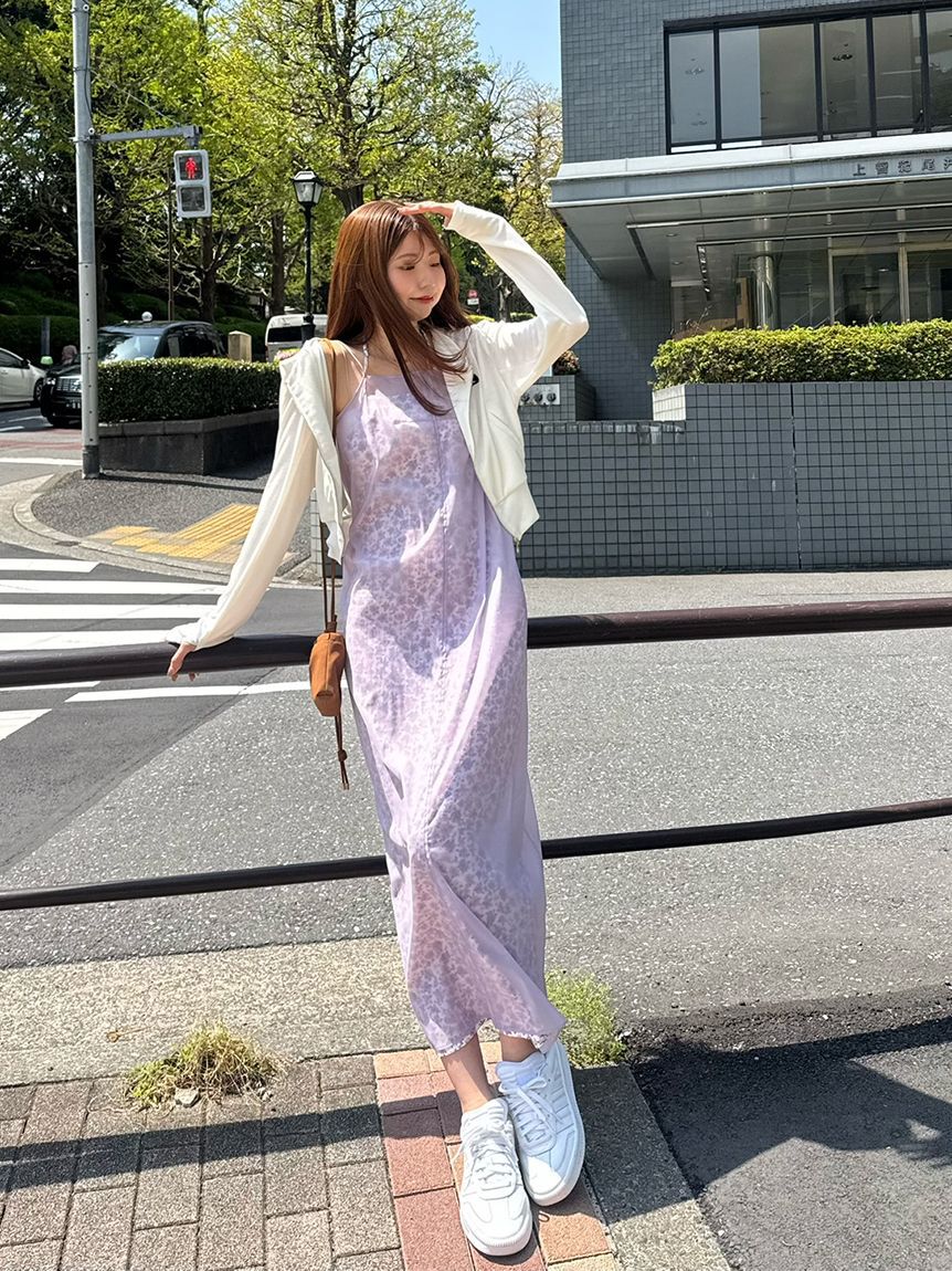 SNIDEL「レイヤードプリントキャミワンピース」|ワンピース|