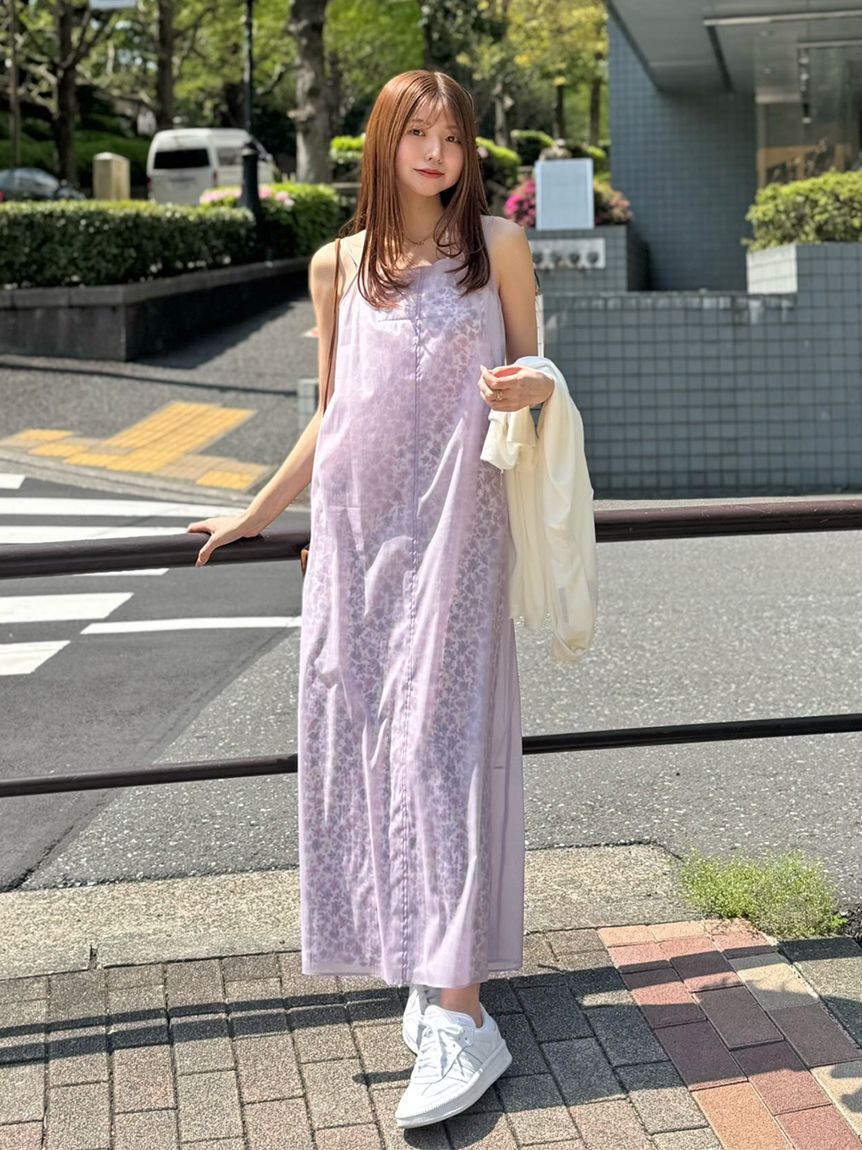 SNIDEL「レイヤードプリントキャミワンピース」|ワンピース|