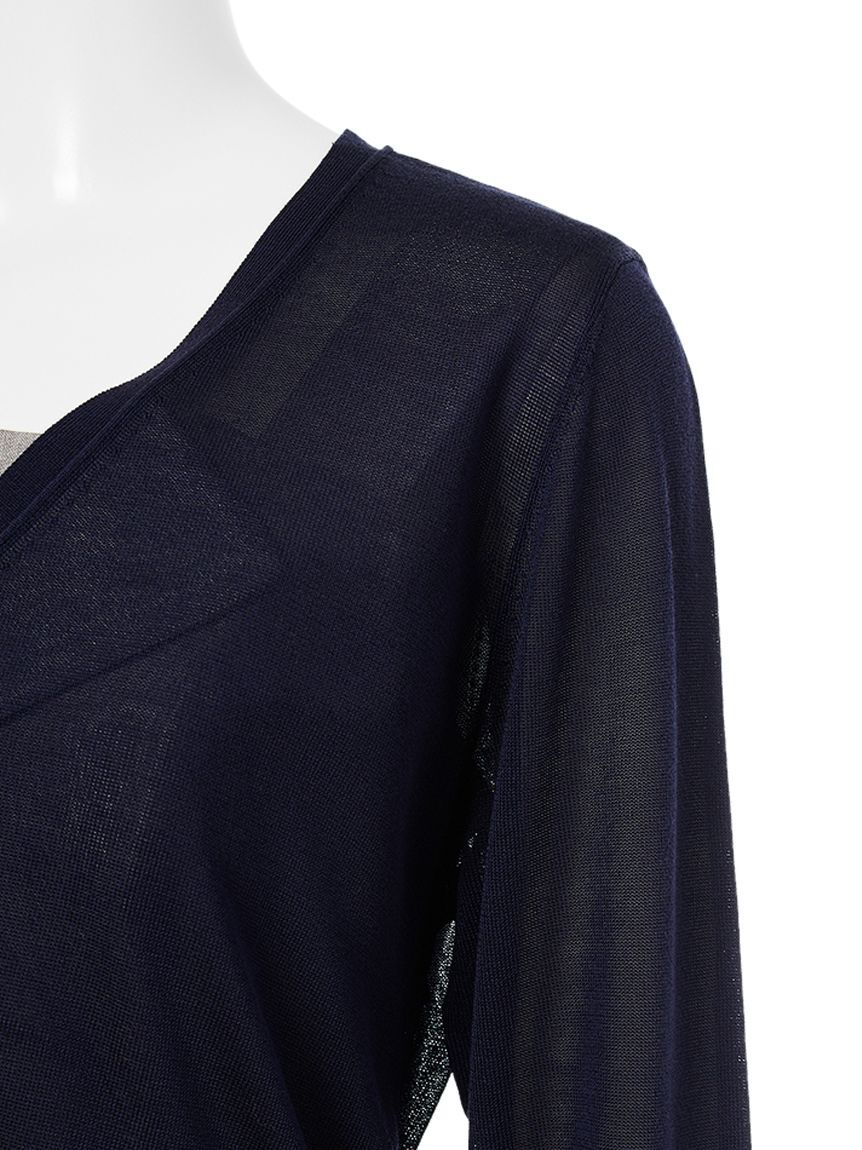 CELFORD「ロングスリーブシアーカーディガン」|カーディガン|