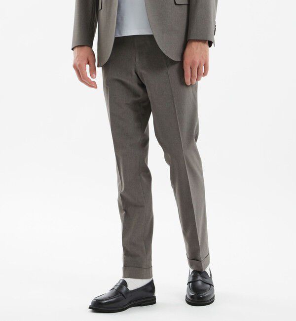 MACKINTOSH PHILOSOPHY「トロッター トラウザーズ#055 ポリエステルトロピカル」|スラックス|チャコールグレー