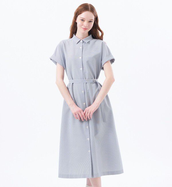 MACKINTOSH PHILOSOPHY「サッカーシャツワンピース」|ワンピース|ブルーストライプ