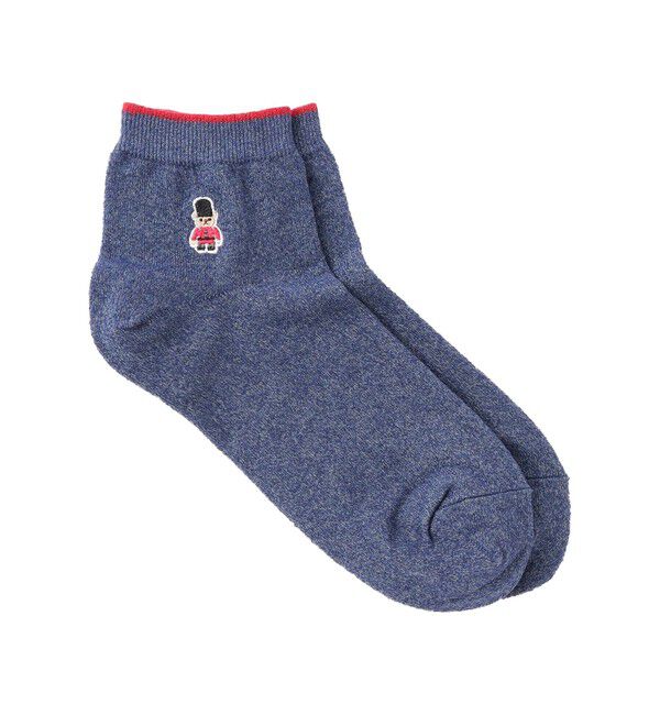 MACKINTOSH PHILOSOPHY「【WEB限定】バッキンガムベア ワンポイントソックス」|ソックス|ネイビー