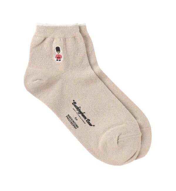 MACKINTOSH PHILOSOPHY「【WEB限定】バッキンガムベア ワンポイントソックス」|ソックス|ベージュ
