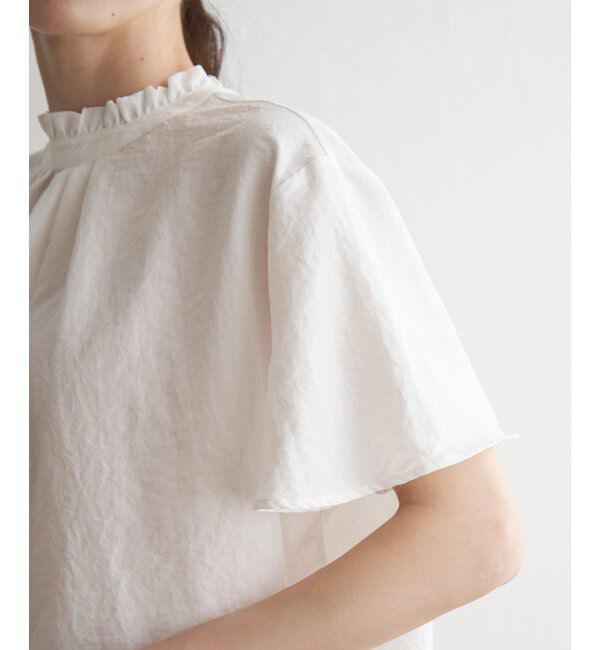 ikka「襟フリル2WAY半袖ブラウス」|シャツ・ブラウス|