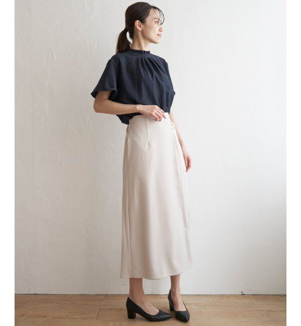 ikka「襟フリル2WAY半袖ブラウス」|シャツ・ブラウス|