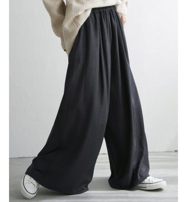 Lbc with Life「タックワイドガウチョパンツ」|その他|チャコール