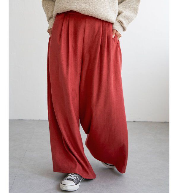 Lbc with Life「タックワイドガウチョパンツ」|その他|オレンジ