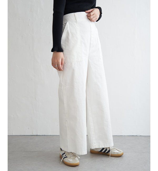VENCE share style「6.5OZデニムベイカーパンツ」|デニム|オフホワイト